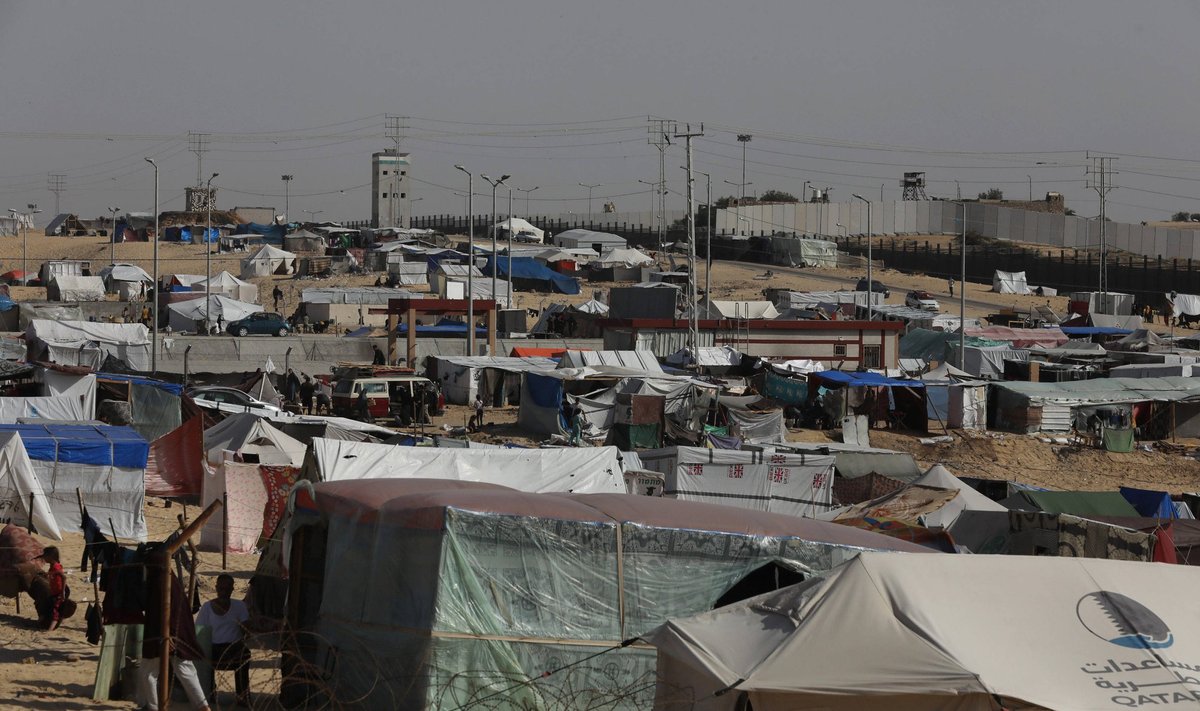 Palestiinlaste laager Rafahis.