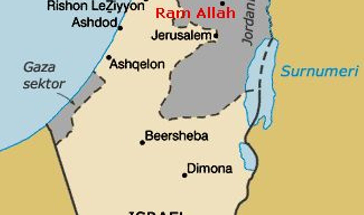 Lähis-Ida kaart, Iisrael
