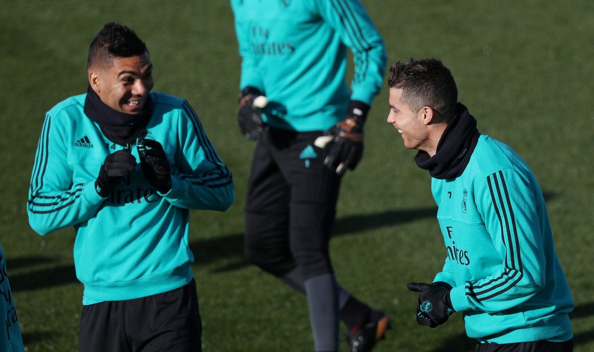Cristiano Ronaldo (paremal) naasis Reali treeningutele.