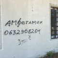 LUGEJA FOTO | Odessas on amfetamiini müügikuulutus grafitiga kirjutatud rannahoone seinale