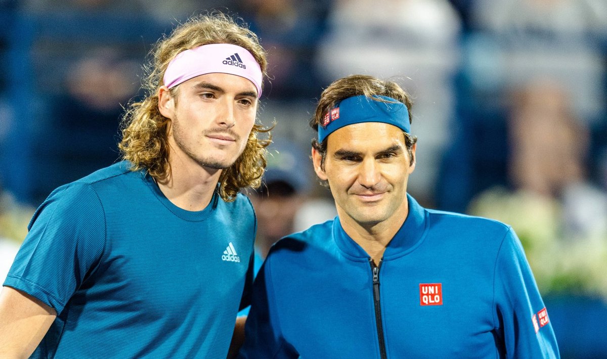 Stefanos Tsitsipas ja Roger Federer