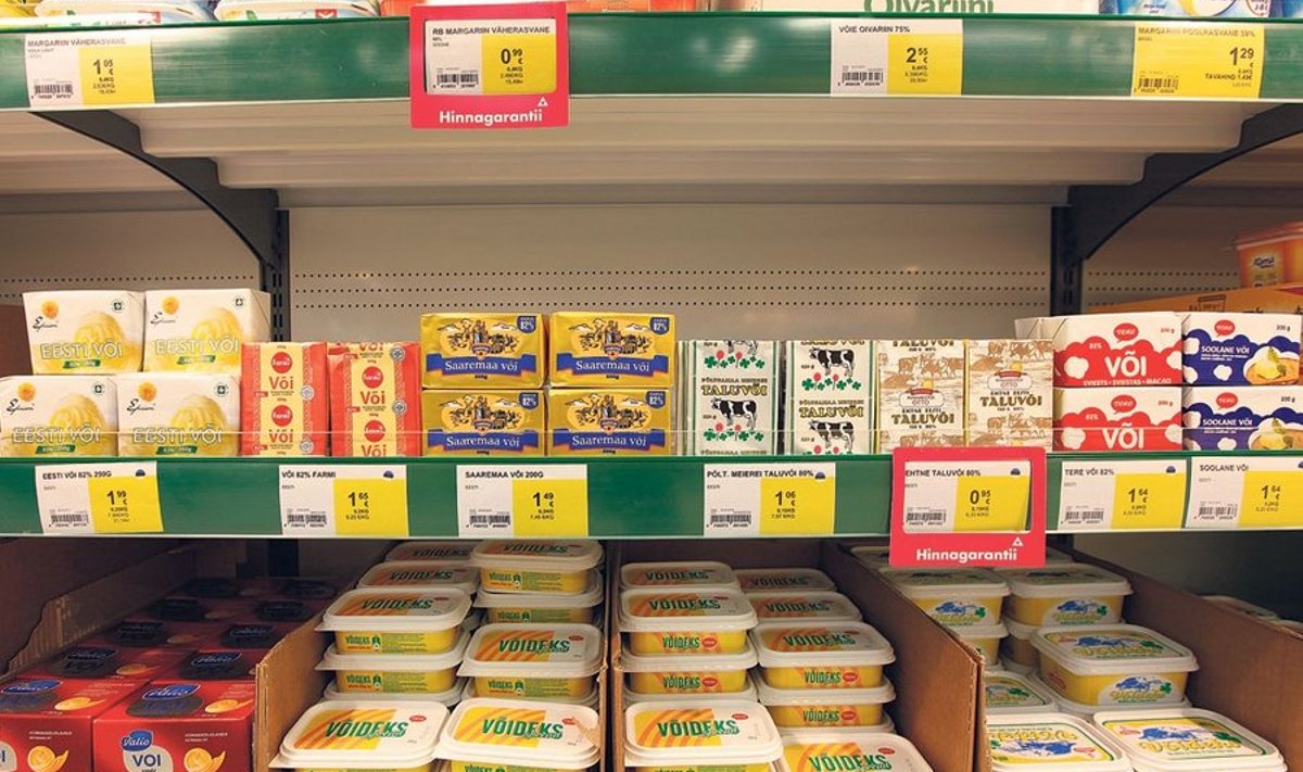 Võide, võiete ja margariinide rikkalik valik poeriiulitel võtab silme eest kirjuks.