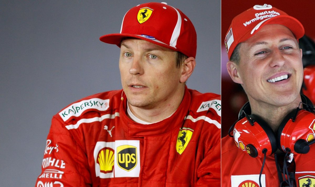 Kimi Räikkönen ja Michael Schumacher