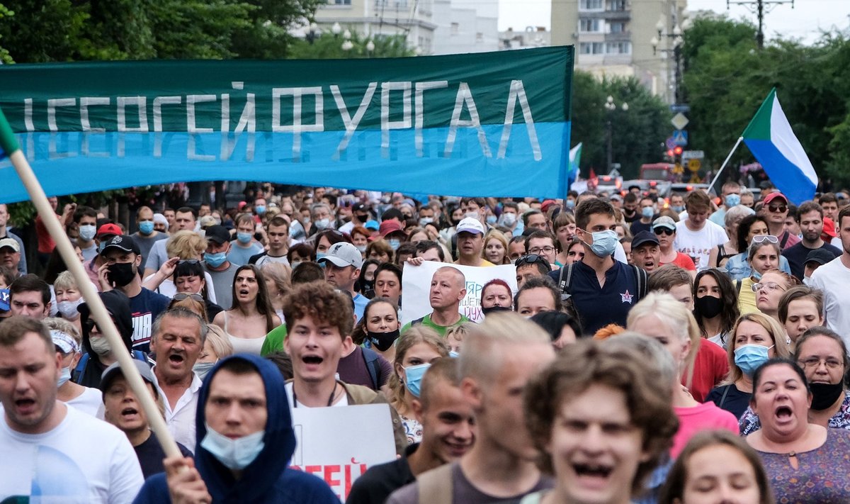 Neljandat nädalat järjest kogunes Habarovskis meelt avaldama tuhandeid inimesi.