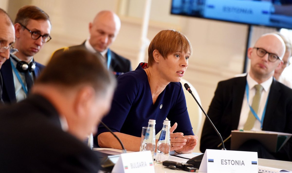 Kersti Kaljulaid Arraiolose grupi arutelul möödunud reedel.