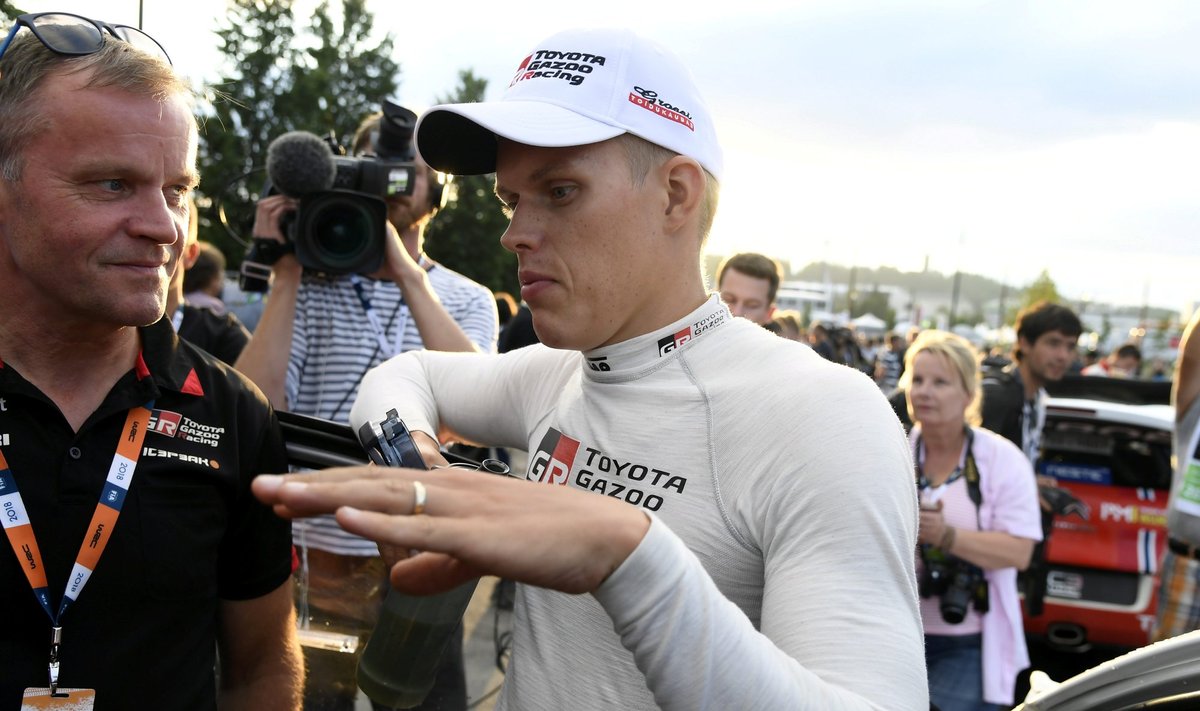 Tommi Mäkinen ja Ott Tänak 2018. aastal, kui eestlane sõitis Toyota eest