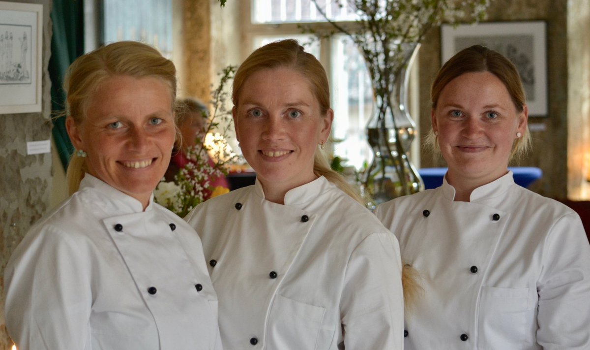 Kolme Sõsara restoran on üks Valgamaa tõmbenumbreid. (Vasakult) Triin, Kerti ja Kadri Vissel