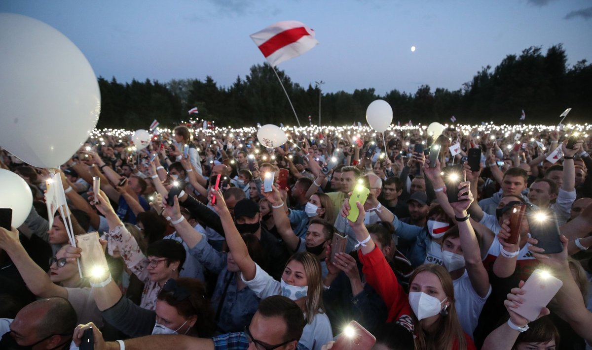 Valgevene protesteerijad.