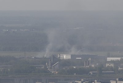 Vaade Lasnamäe põlengule Teletornist