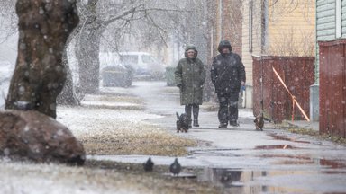 FOTOD | Plusskraadid pöördusid ja talv saabus Tallinna tagasi, teed muutuvad väga libedaks