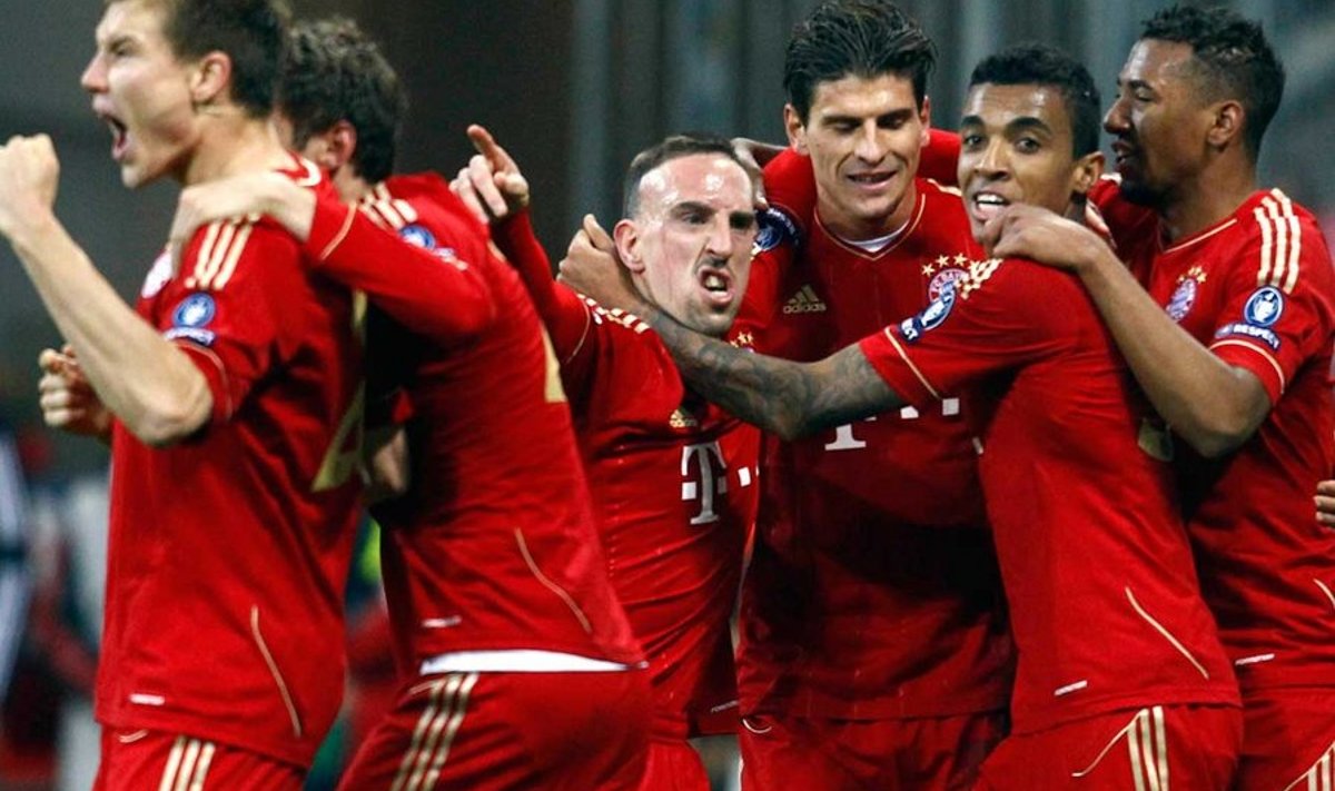 Müncheni Bayern alistas korduskohtumises 7 : 0 Baseli ja jõudis veerandfinaali. 