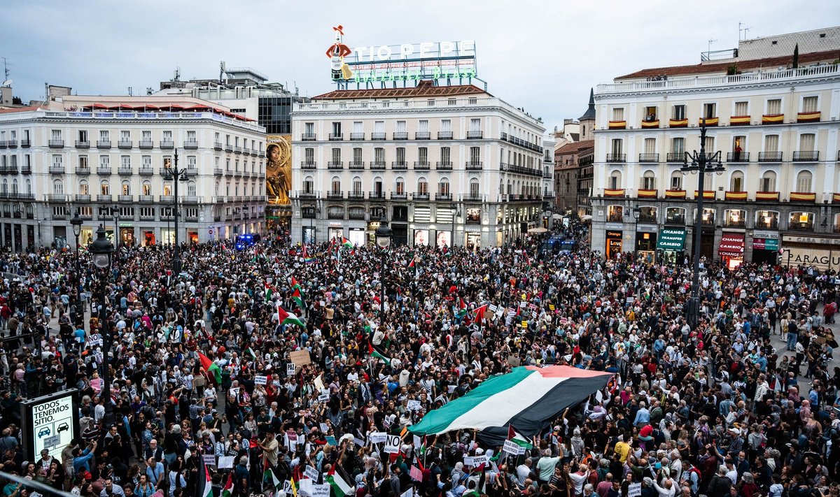Meeleavaldus Palestiina toetuseks Madriidis,