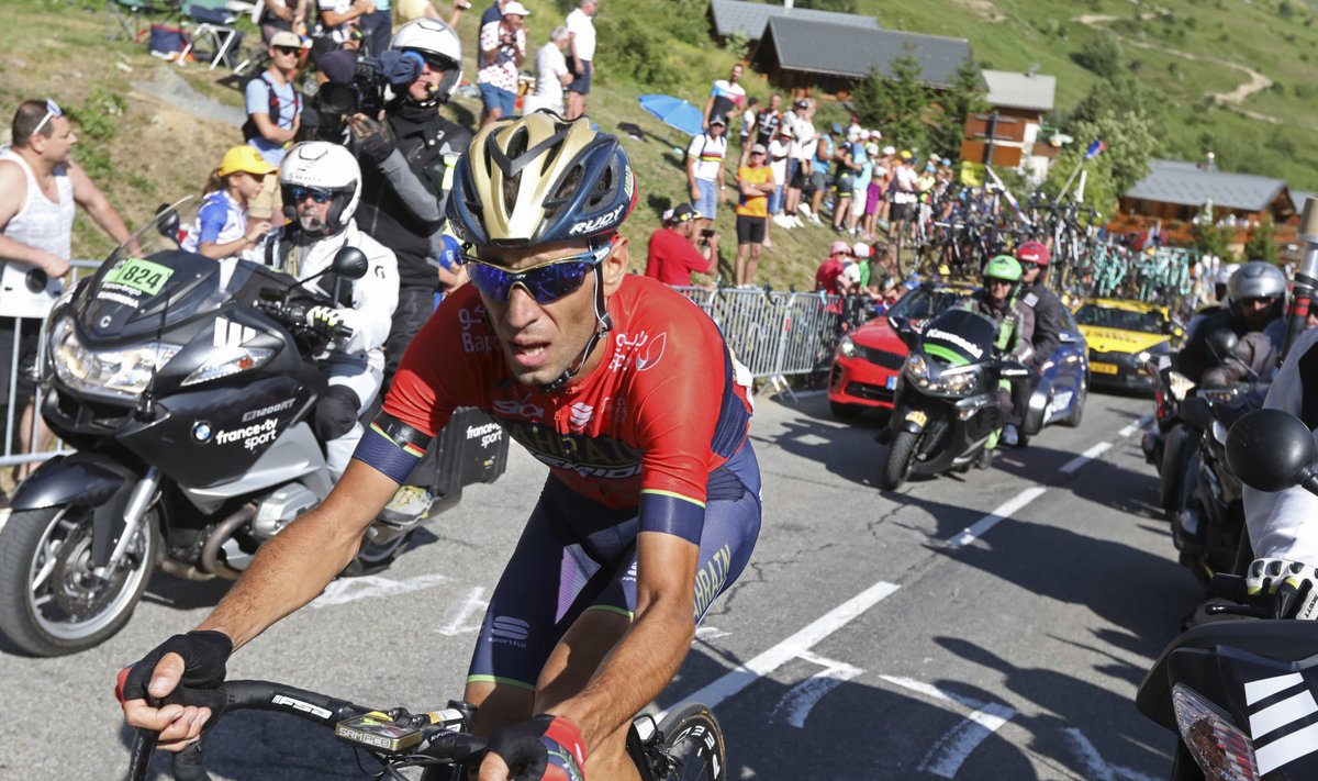 Vincenzo Nibali Tour de France'il pärast kukkumist.