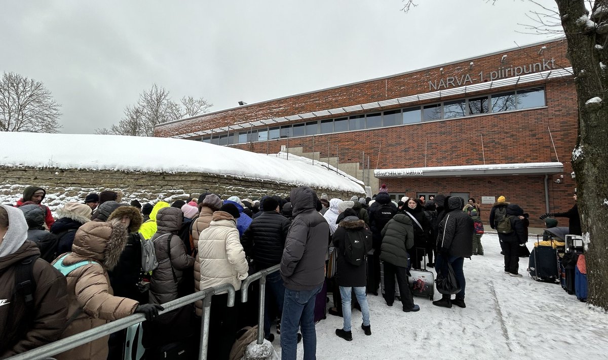 Ситуация у погранпункта в Нарве, 16 декабря