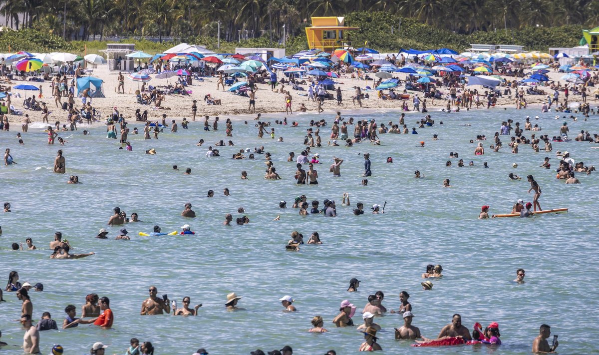 Miami lähistel oli möödunud nädalal ookeani pinnatemperatuur peaaegu sama soe kui vesi Jaapani vannis.