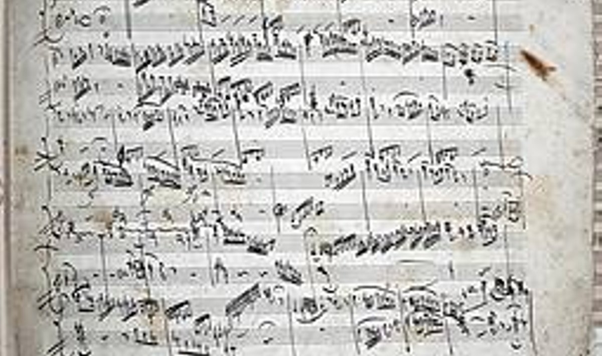 Muusika-­ajalooline haruldus Tallinnas: Wolfgang Amadeus Mozarti 27. klaverikontserdi kadentside (1791) lehekülg. EESTI AJALOOMUUSEUM