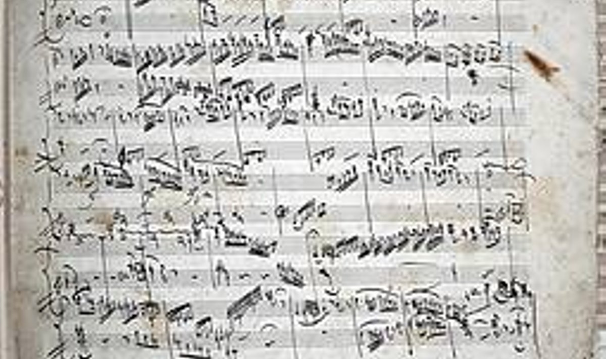 Muusika-ajalooline haruldus Tallinnas: Wolfgang Amadeus Mozarti 27. klaverikontserdi kadentside (1791) lehekülg. EESTI AJALOOMUUSEUM