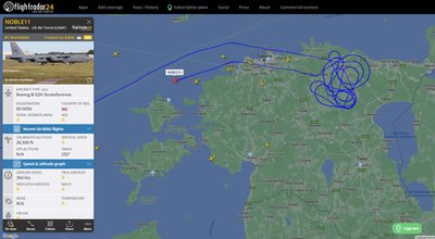 B-52 pommitaja Eesti kohal kell 17.15