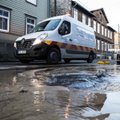 Из-за аварии водопровода движение в центре Таллинна нарушено
