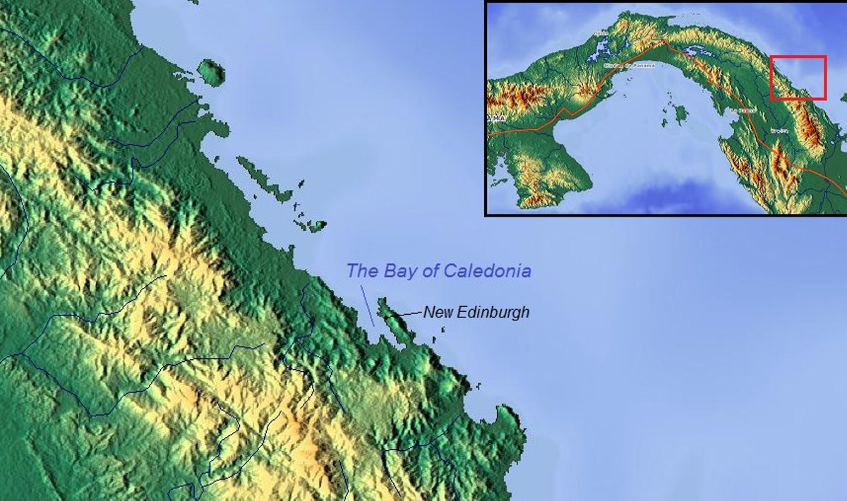 Šotlaste koloonia asukoht Panama maakitsusel