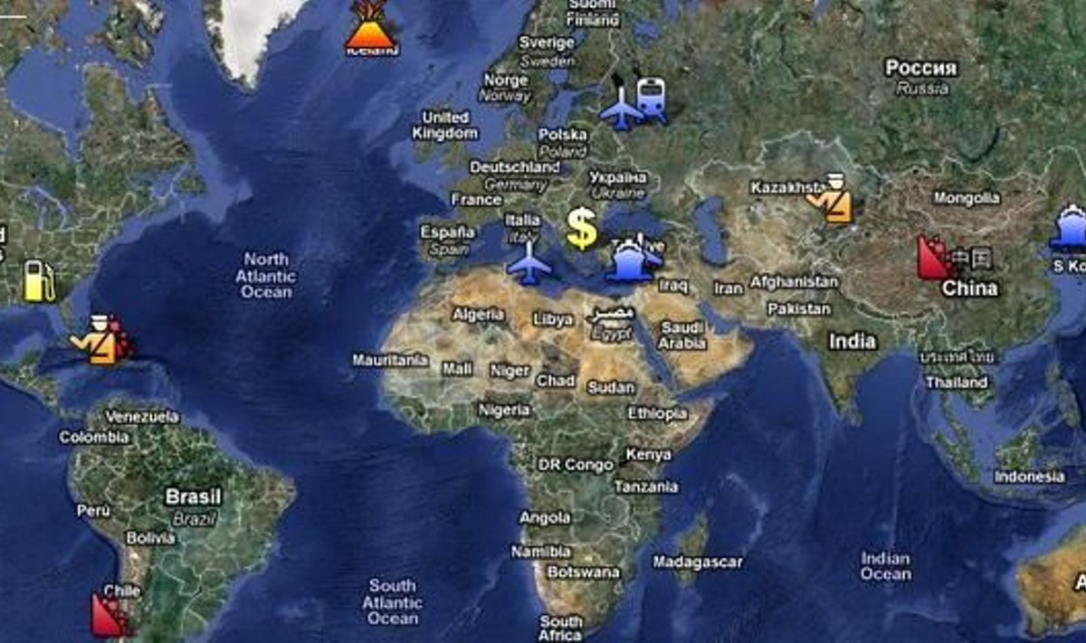 KAART: Vapustusterohke 2010 aasta, allikas:Wikipedia/GoogleMaps