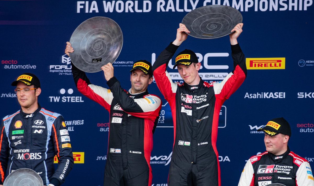 Elfyn Evans võitis Soome ralli teist korda.