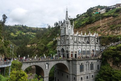 Las Lajas Sanctuary in Ipiales, Colombia. Image shot 02/2015. Exact date unknown.