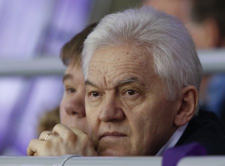 Russian businessman Gennady Timchenko attends the men's qualification ice hockey game between Russia and Norway at the Sochi 2014 Winter Olympic Games
