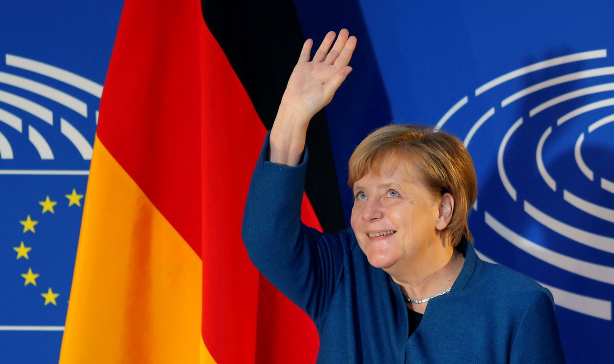 Saksamaa liidukantsler Angela Merkel europarlamendis.