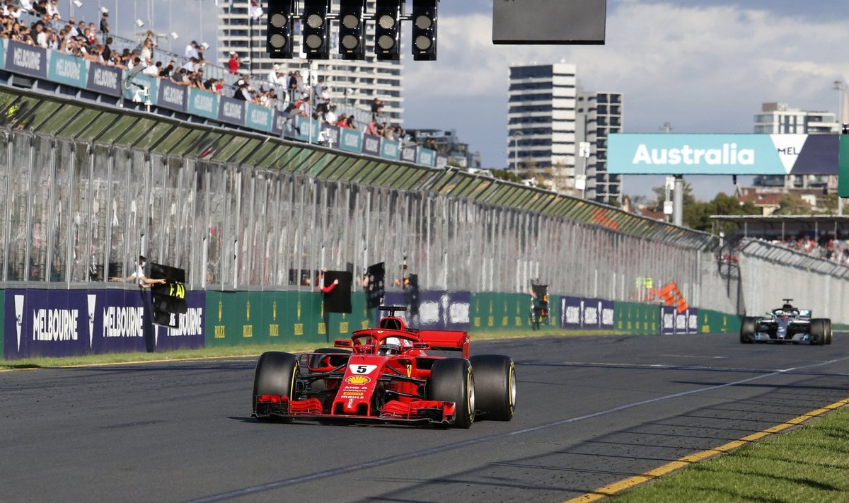 Sebastian Vettel liigub võidu suunas