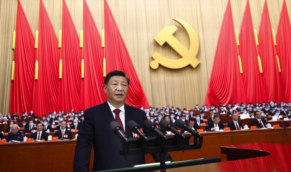 Xi Jinping pühapäeval toimunud 20. Hiina Kommunistliku Partei rahvuskongressil.