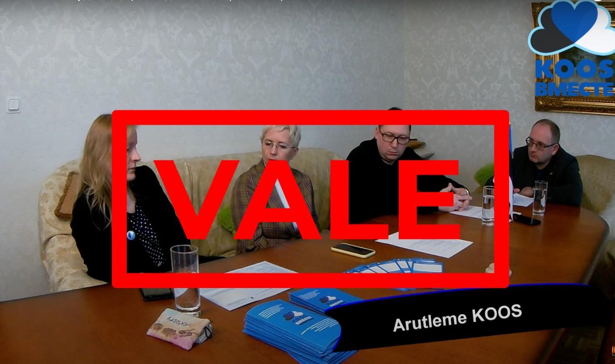 Kuvatõmmis videost. Vasakult: Sandra Sirge, Julia Smoli, Igor Hopp, Allan Hantsom.