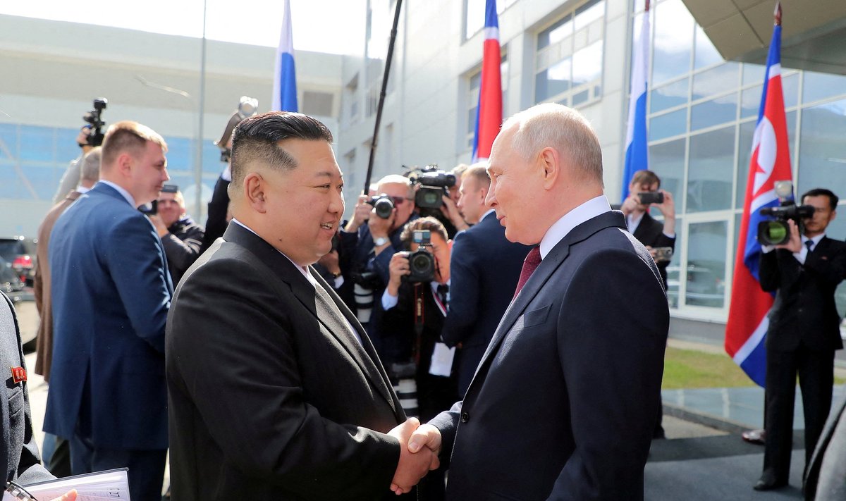 Лидер Северной Кореи Ким Чен Ын встречался с президентом России Владимиром Путиным 13 сентября в Амурской области (Россия)