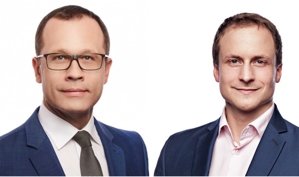 Vasakul Tartu linnapea Urmas Klaas, paremal abilinnapea Mihkel Lees.