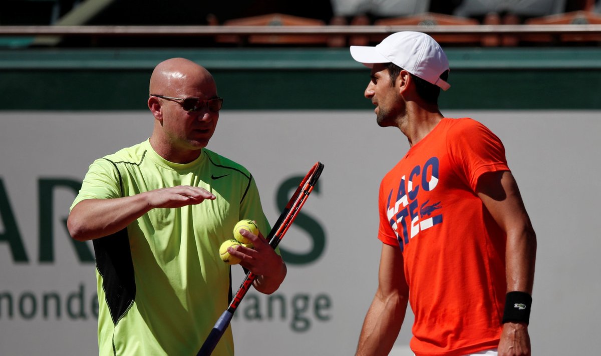 Andre Agassi ja Novak Djokovic