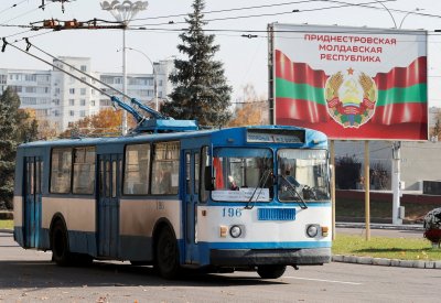 Tänavapilt Transnistria "pealinnas" Tiraspolis, november 2021