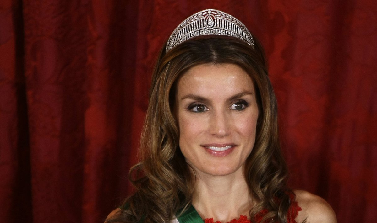 File photo of Spain's Princess Letizia posing for a photo before a gala dinner at Madrid's Royal Palace