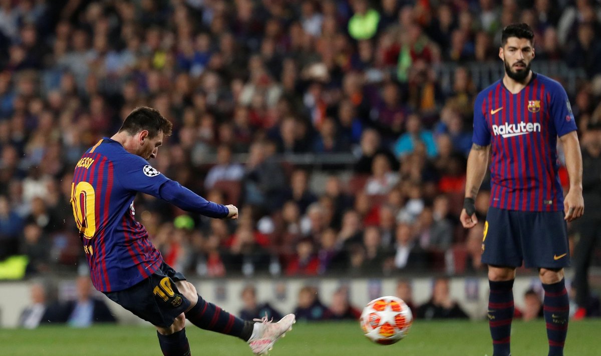 Lionel Messi surmav vasak jalg vormistas 82. minutil 30 meetri karistuslöögist Barcelona 3 : 0 võidu.
