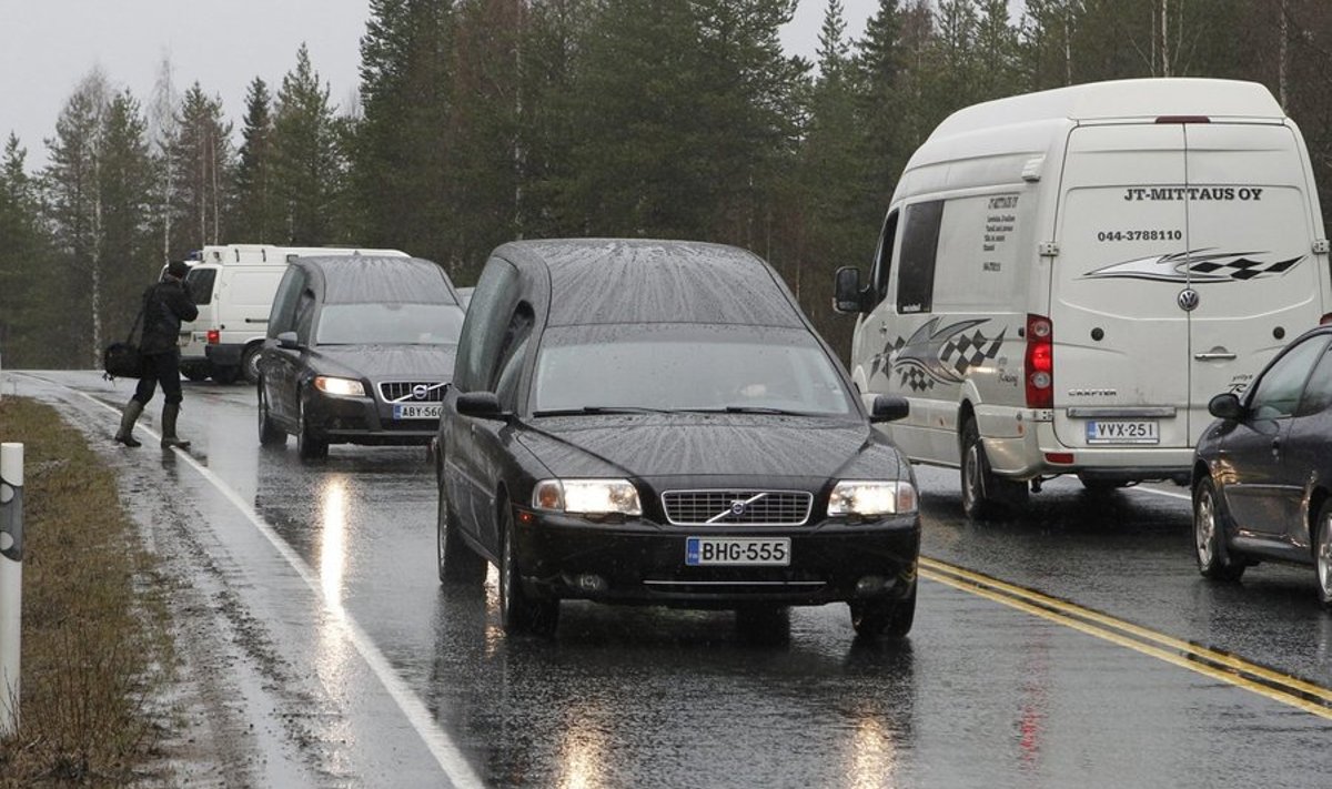 Õnnetuspaik Soomes, kus hukkus neli eestlast.