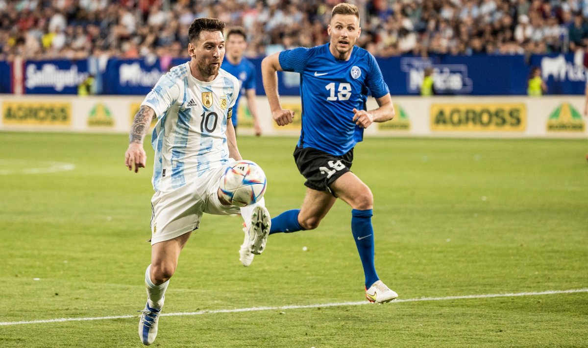 Lionel Messi mängus Eestiga.