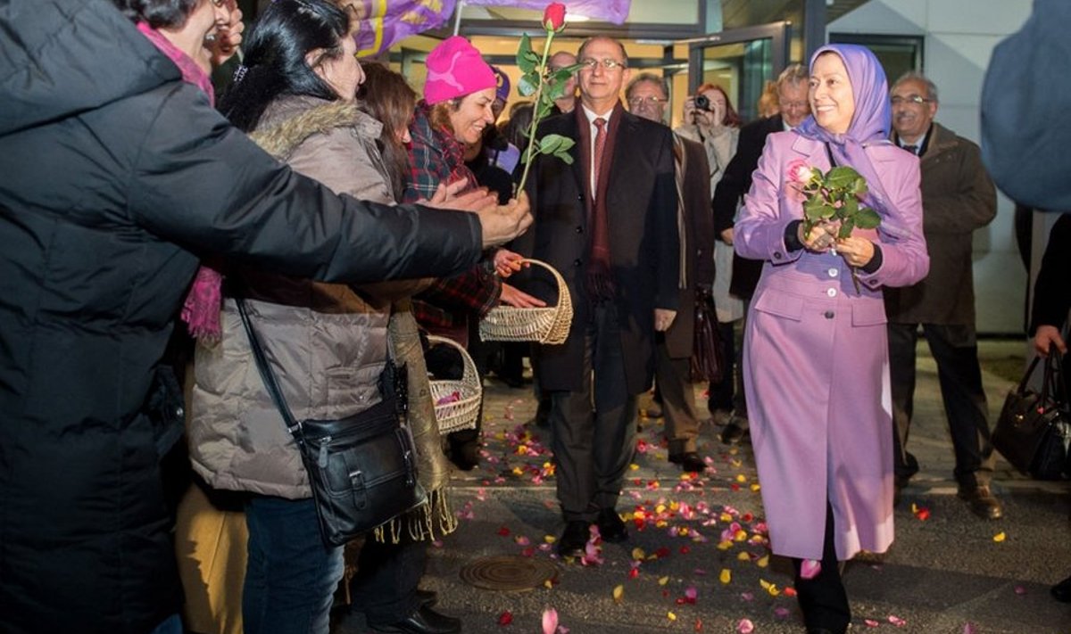 Iraani vastupanuliikumise juhi Maryam Rajavi saabumine Tallinnasse.