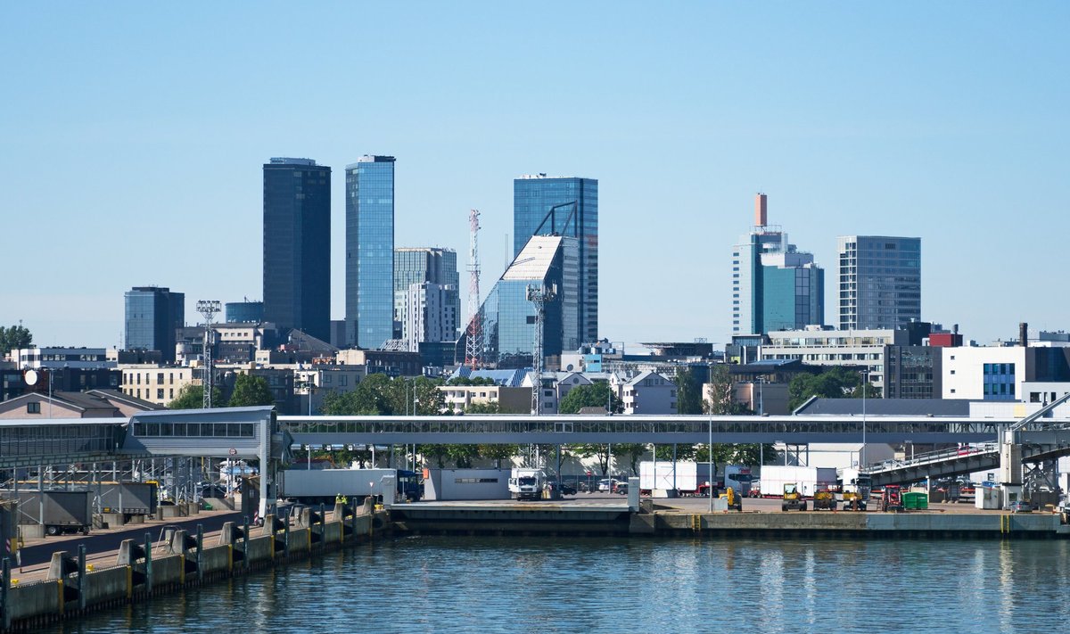 Port,Of,Tallinn,And,Skyscrapers,In,Estonia.