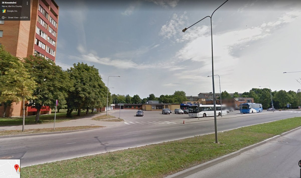 Narva, Kreenholmi 38 juures (Google Street View ekraanitõmmis)