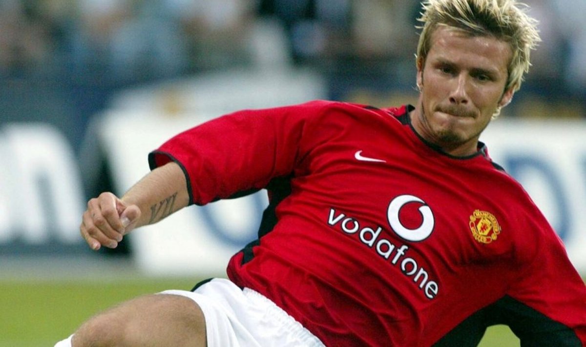 David Beckham Manchester Unitedis, jalgpall