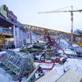 В Норвегии на торговый центр упал строительный кран
