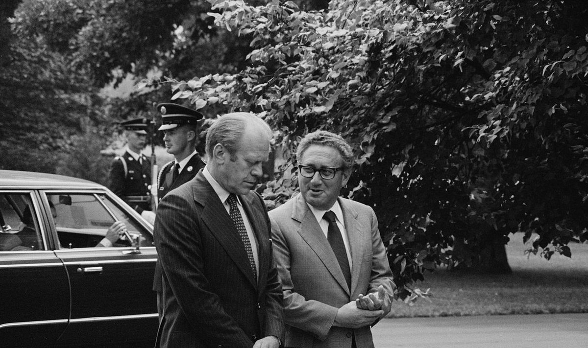 LEGENDAARNE NIIDITÕMBAJA: Henry Kissinger nõuaandeid on vajanud paljud maailma liidrid. Pildil koos USA 38. presiendi Gerald FOrdiga.