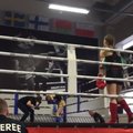 VIDEO | "Kuldse küünarnukiga naine" Karoliina Arm tegi Eesti Muay Thai Liigas võimsa soorituse