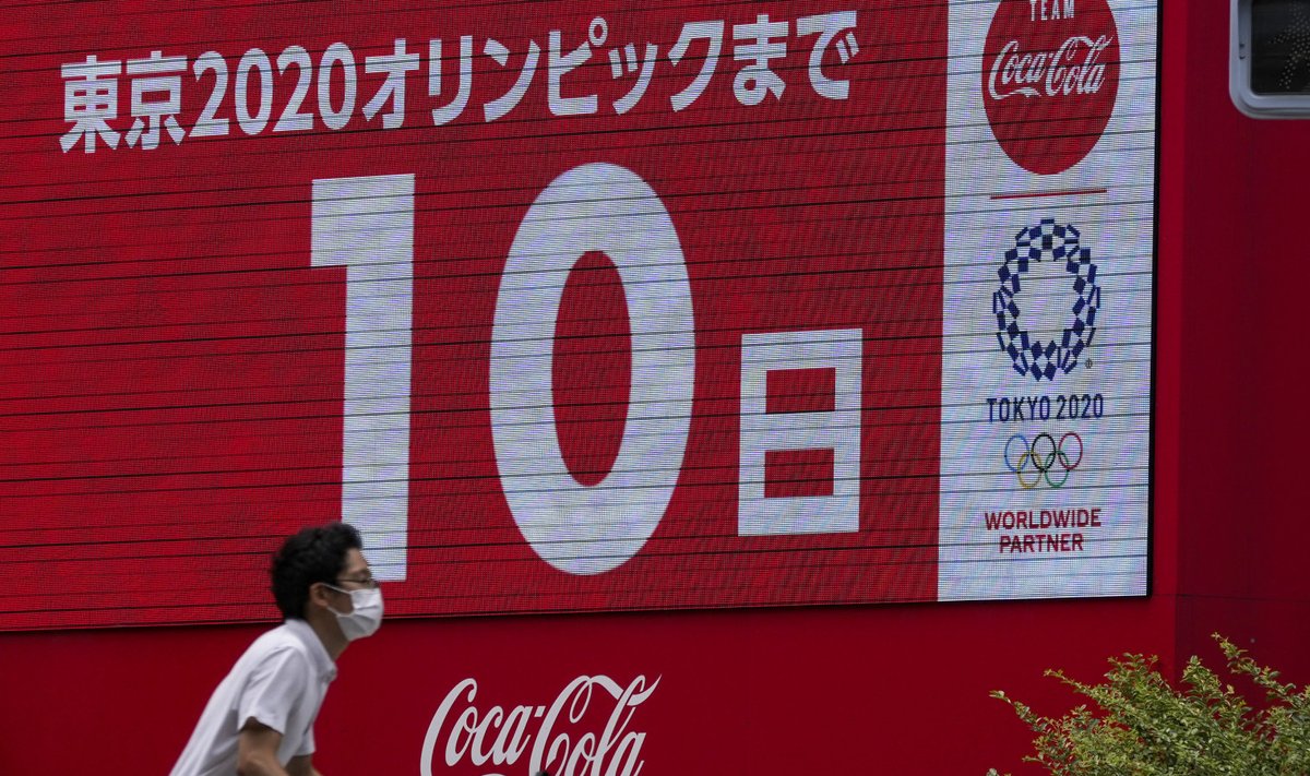 Ekraanid olümpialinnas tuletavad Tokyo elanikele meelde, et suve suursündmuse alguseni on jäänud 10 päeva.