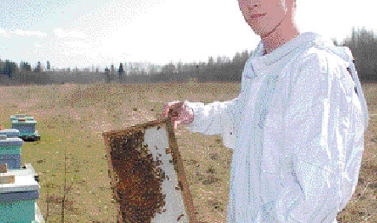 Mesinik Jaanus Tulli poeg Taavi on mesindusega hästi kursis.