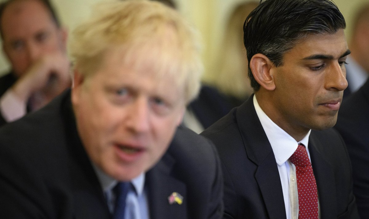 Boris Johnson ja Rishi Sunak (paremal) 2022. aastal veidi enne Johnsoni valitsuse kukutamist